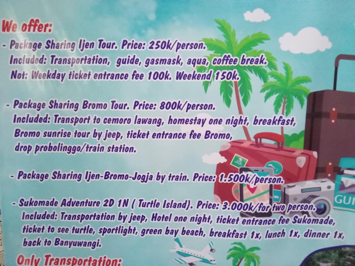 Dannu'S Homestay Ijen And Bromo Tour Banyuwangi  Esterno foto